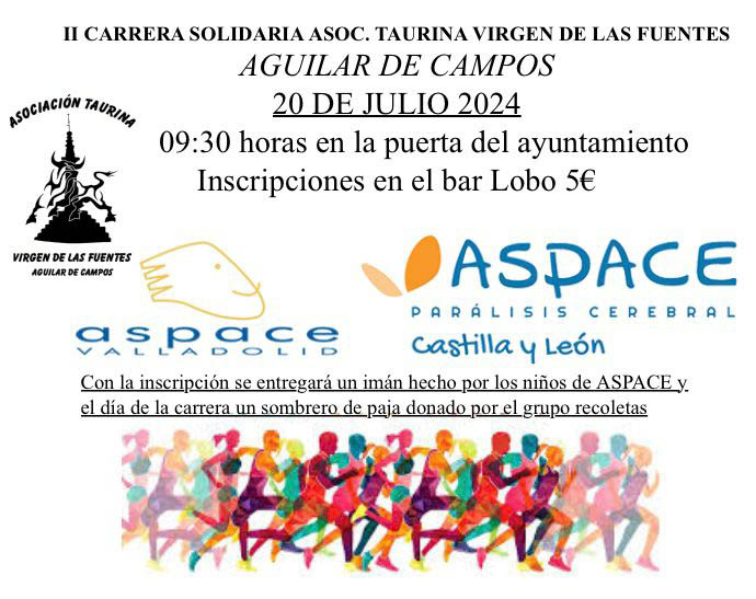 Aguilar de Campos celebra mañana sábado su II Carrera Solidaria a favor de ASPACE