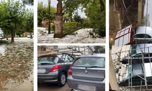 Una fuerte tromba de granizo daña coches y rompe cristales de viviendas en Medina de Rioseco