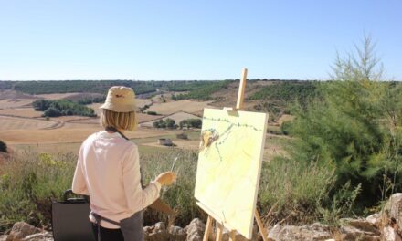 Una docena de artistas pintan los paisajes de Urueña