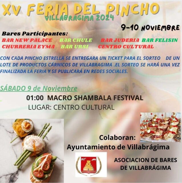 Villabrágima celebra este fin de semana su XV Feria del Pincho