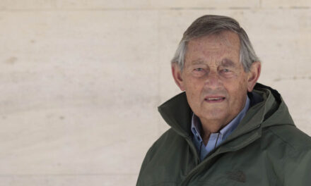 Charla y coloquio de Germán Delibes de Castro en Aguilar de Campos, Valladolid